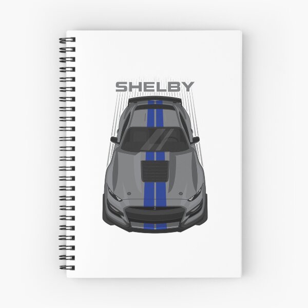 Item preview, Ford Mustang Shelby GT500 2020-2021 - Magnetic Grey - Blue Stripes designed and sold by V8social.