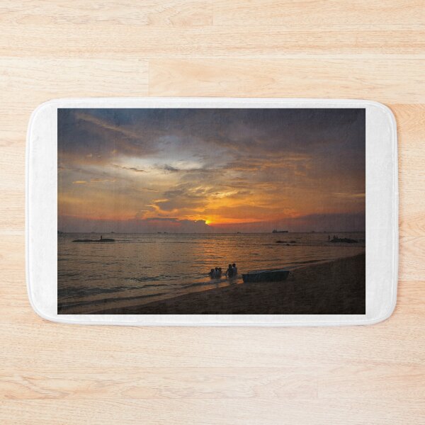 Item preview, A family bathing in the sea on Ba Keo Beach at sunset, Phu Quoc, Vietnam designed and sold by SnapTPhotograph.
