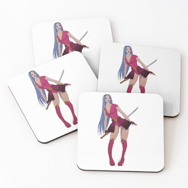 Item preview, Blue haired girl with katana designed and sold by hoshimem.