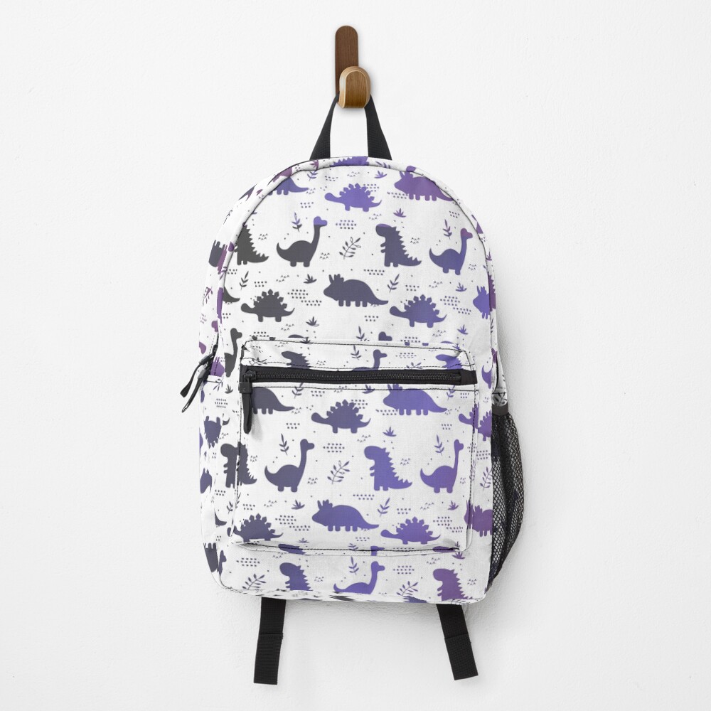 Dinosaurios divertidos Purpura Mochila