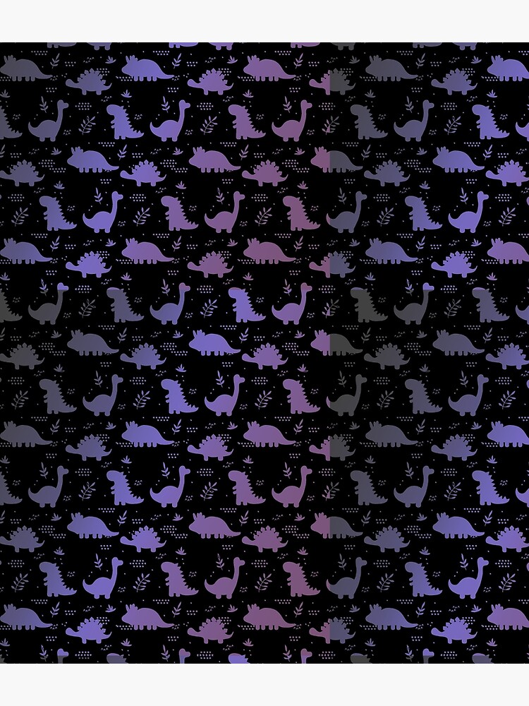 Dinosaurios divertidos Purpura Version Black de Astrobiologic