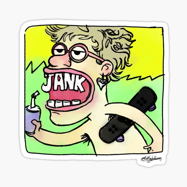 Jank versac summer Alt cover with skateboard fanart by Mallory Vinson Sticker