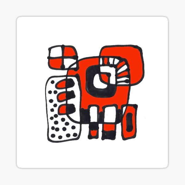 Character No 01 in Red Sticker