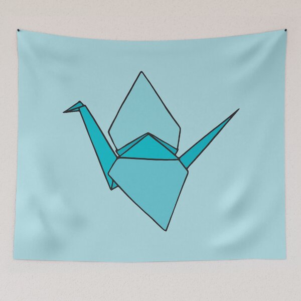 Item preview, Blue Origami Paper Crane designed and sold by murialbezanson.