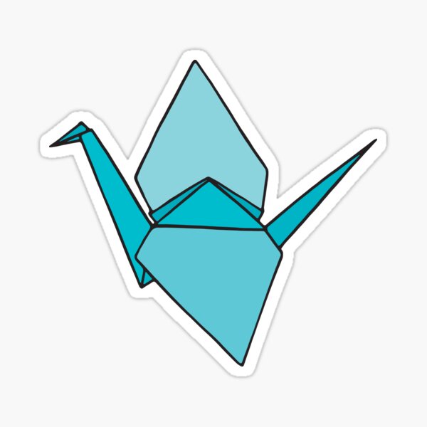 Item preview, Blue Origami Paper Crane designed and sold by murialbezanson.