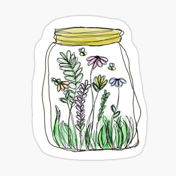 Flower Jar Sticker