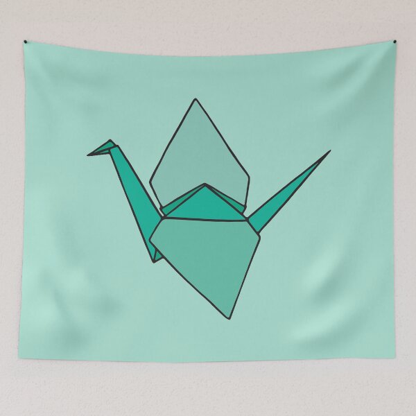 Item preview, Green Origami Paper Crane designed and sold by murialbezanson.
