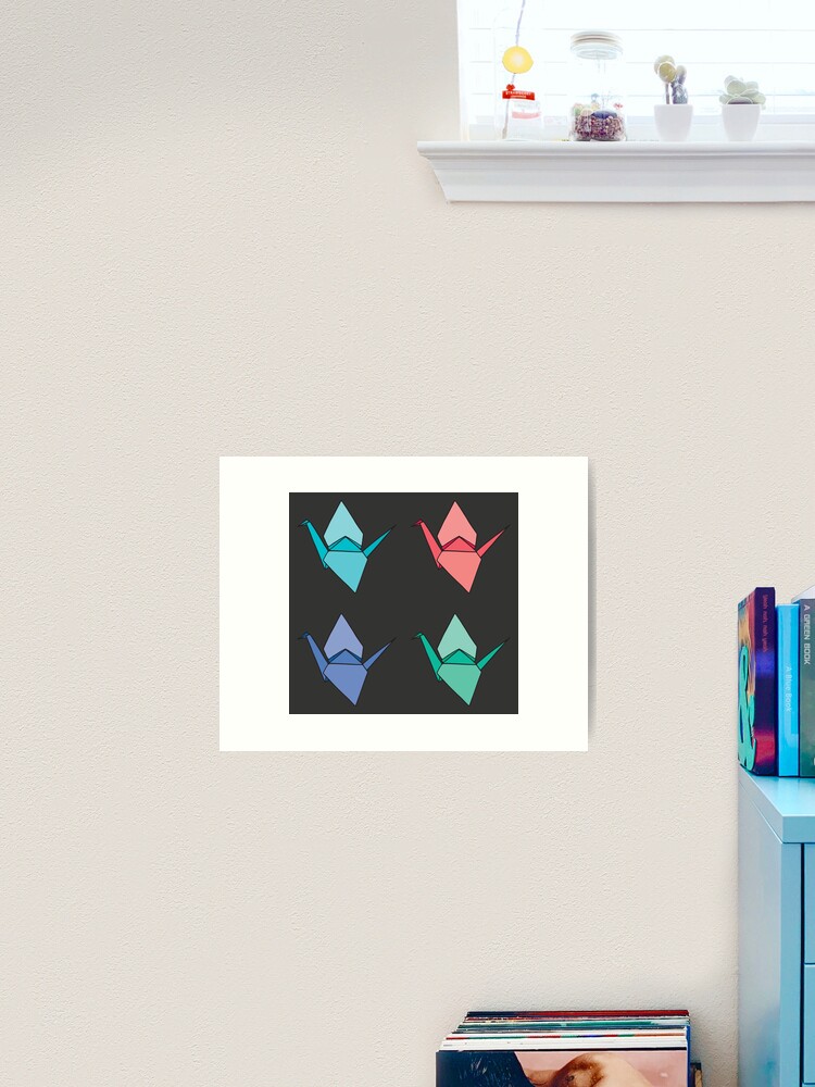 Origami Paper Crane Pack Art Board Print for Sale by Araleiya