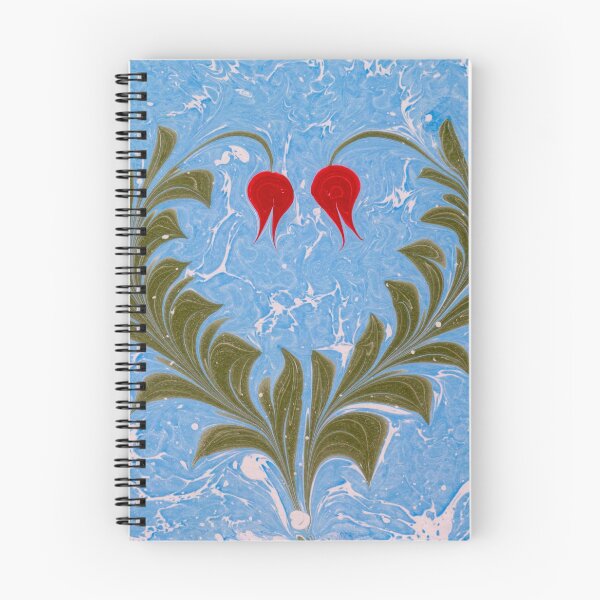 Item preview, Heart Red Tulips Marbling Paper  - Very Unique Ebru designed and sold by T Artist.