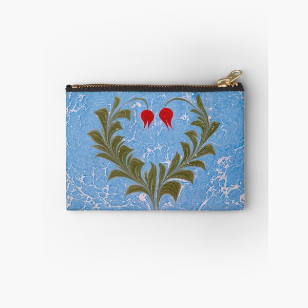 Item preview, Heart Red Tulips Marbling Paper  - Very Unique Ebru designed and sold by T Artist.