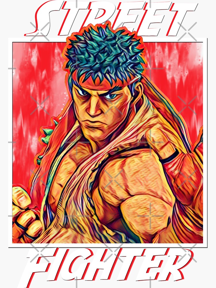 Ryu Street Fighter Original Artwork - Street Fighter - Sticker