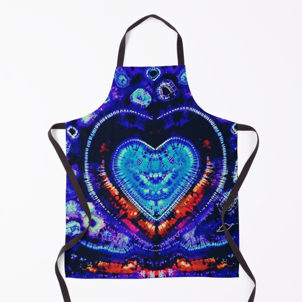 Flaming Love Tie Dye Heart Apron