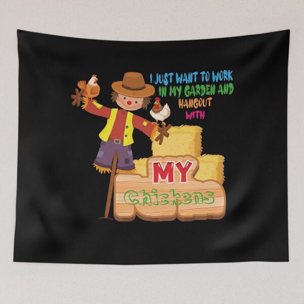 Item preview, I Just Want To Work In My Garden And Hangout With My Chickens designed and sold by YAITPSTORE.