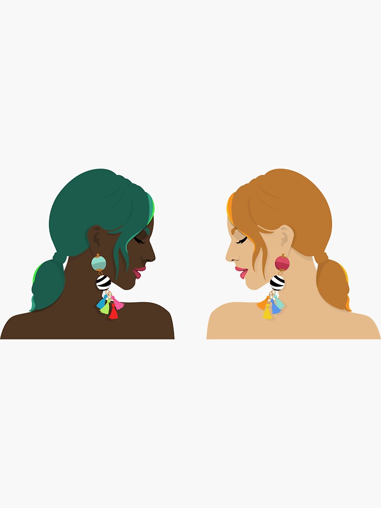 Aperçu 3 sur 3. Sticker avec l'œuvre La beauté dans différentes nuances et tons créée et vendue par ZoeStart.