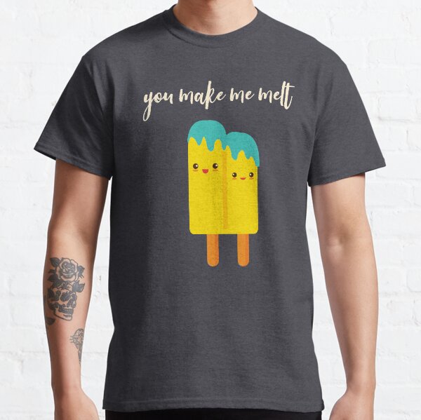 You Make Me Melt Valentine's Day Couple Ice Cream Popsicle Love Kawaii Anniversary Wedding Sweet Romance Classic T-Shirt