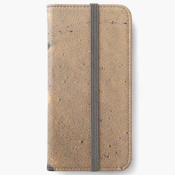 Bare footprints on the coastal sand iPhone Wallet