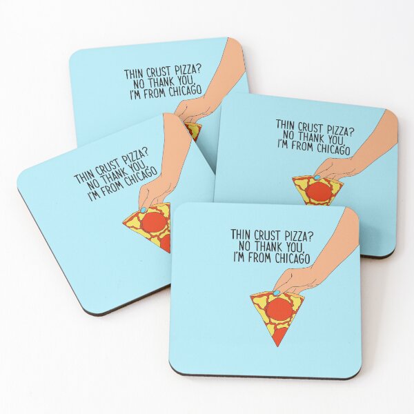 Item preview, Thin Crust Pizza No Thank You I'm From Chicago Nick Miller New Girl Quote Drawing designed and sold by tryin2brelevant.
