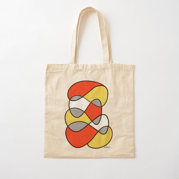 Mid Century Inspired Color Art Cotton Tote Bag
