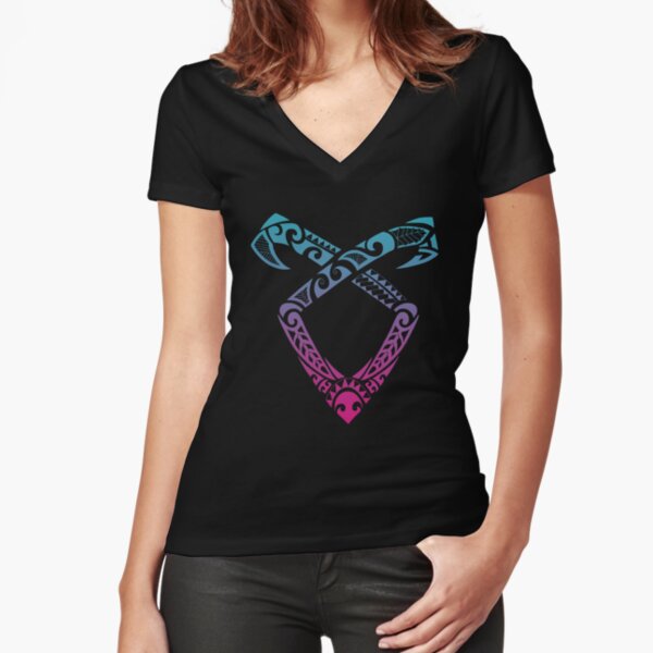 Himmlisches Runen-Symbol - Schattenjäger Tailliertes T-Shirt mit V-Ausschnitt