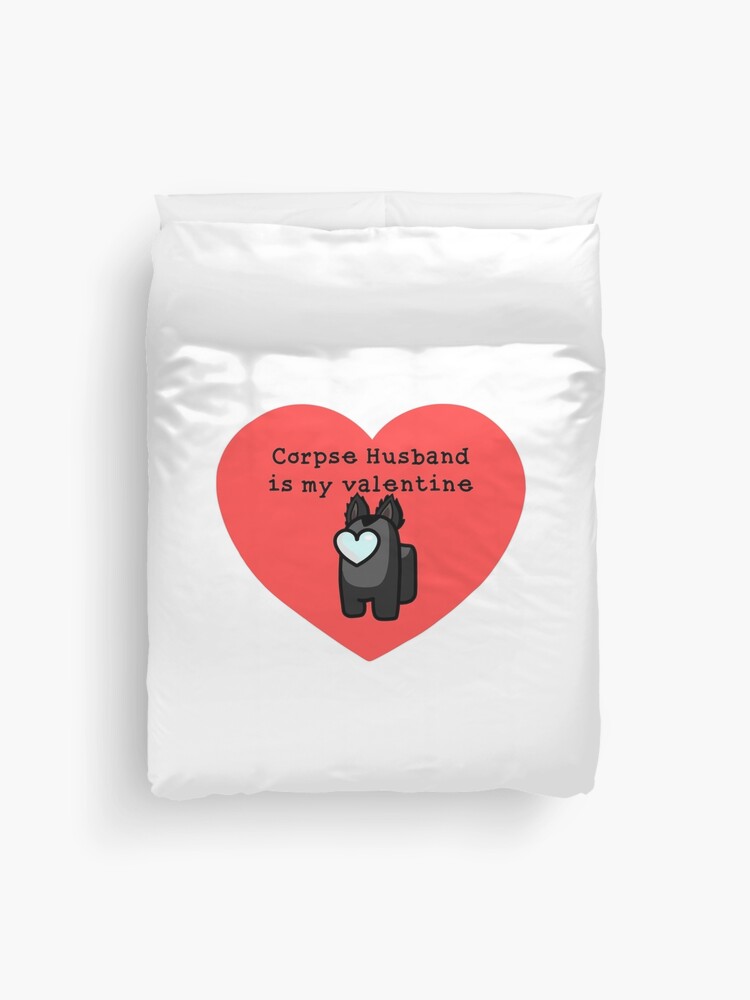 Corpse Husband Is My Valentine Heart In Red Duvet Cover By Ghostlonging Redbubble