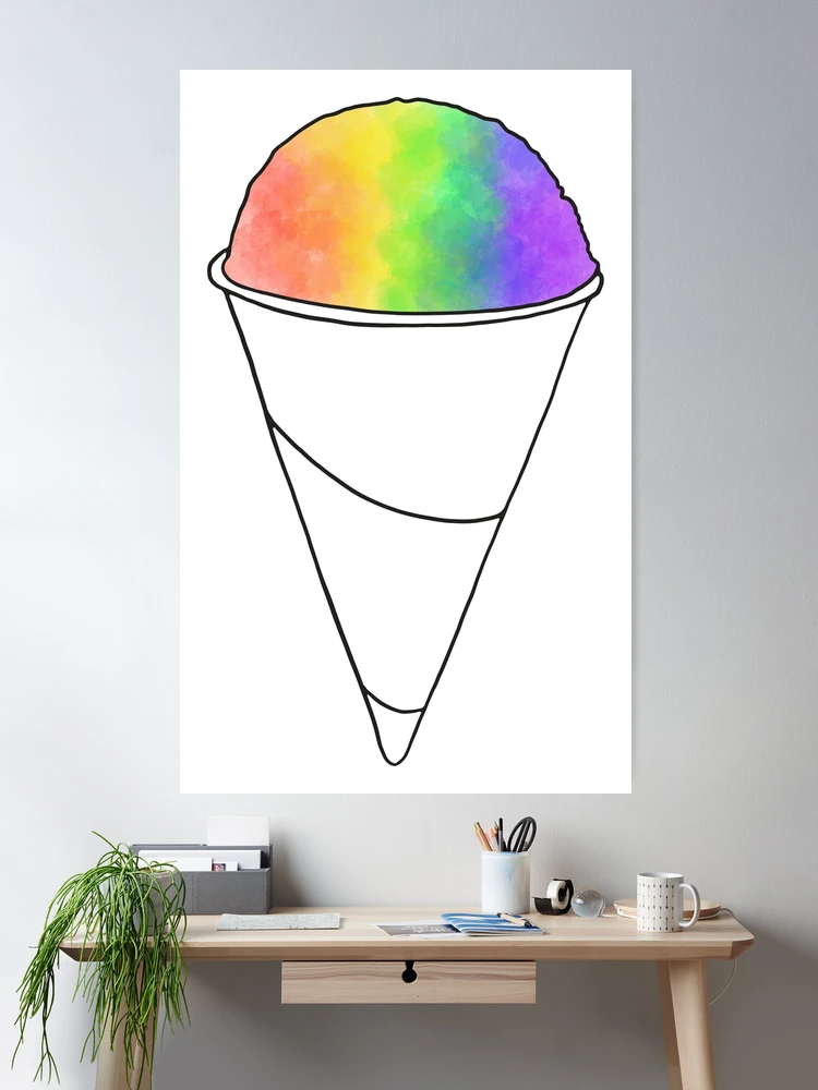 Snow Cone Rainbow Poster for Sale by murialbezanson