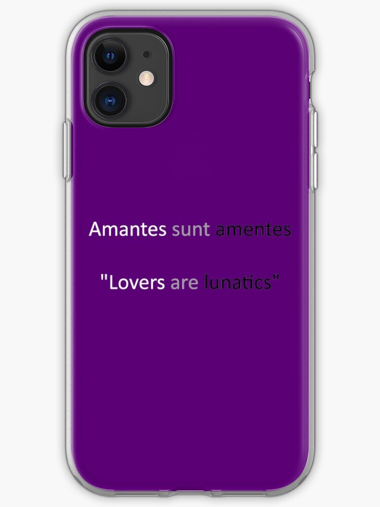 Lovers Are Lunatics Asexual Pride Colors Purple Iphone Case Cover By Dragondreamery Redbubble