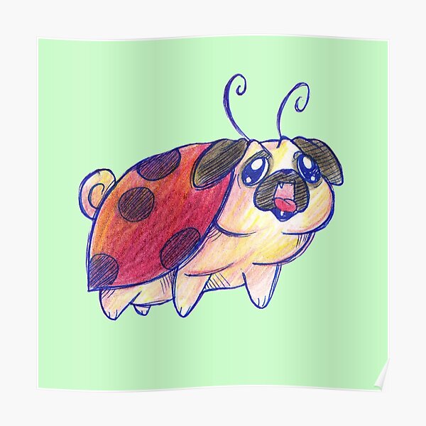 Lady Pug Poster