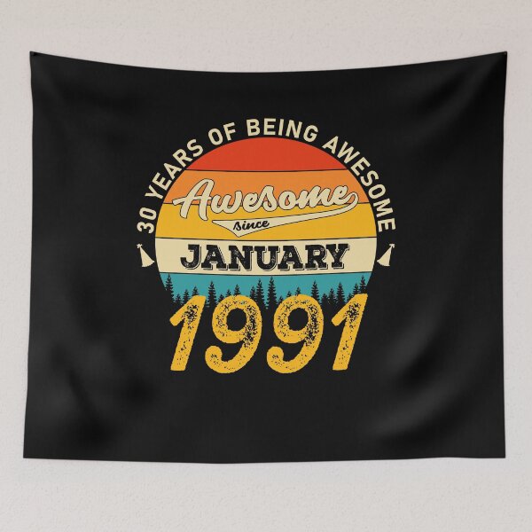 Item preview, 30th Birthday 30 Years Born In 1991 January designed and sold by Renergie.