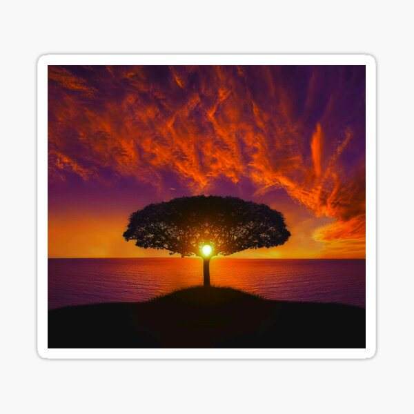 Item preview, Funny Amazing sunset tree, Beautiful sunset, Tee beautiful nature designed and sold by seritik.