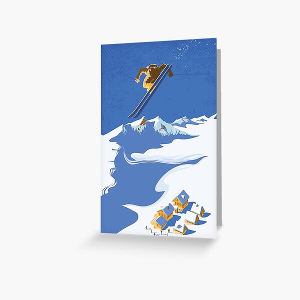 Sky Skier Greeting Card