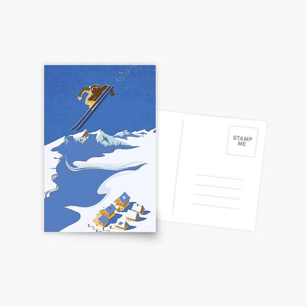 Sky Skier Postcard
