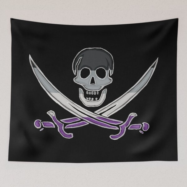Item preview, Asexual Pirate Pride (darkMode) designed and sold by SmartDirty.