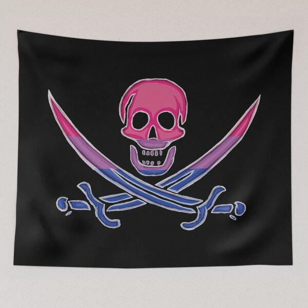 Item preview, Orgullo pirata bisexual (modo oscuro) designed and sold by SmartDirty.