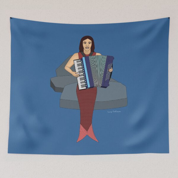 Item preview, Mermaid Playing an Accordion without background designed and sold by Caseymakesart.