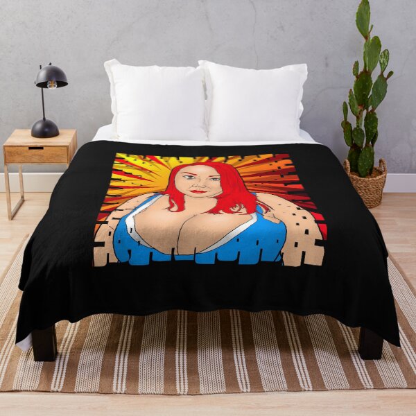 Item preview, BBW with red hair and deep neckline designed and sold by PinUpsandPulp.