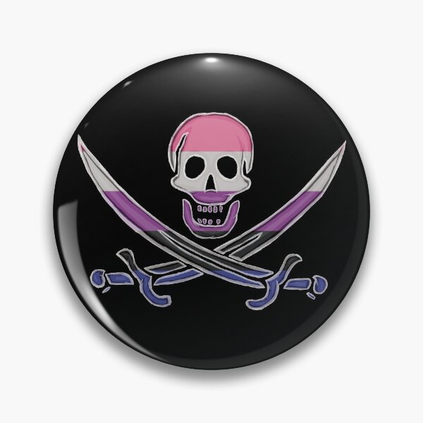 Item preview, Genderfluid Pirate Pride (darkMode) designed and sold by SmartDirty.