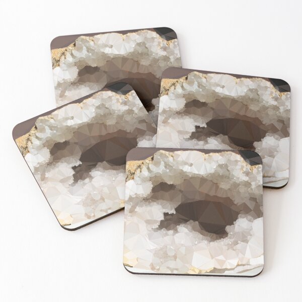 Item preview, Geode Low Poly Abstract Digital Art Painting designed and sold by Vicky Brago-Mitchell®.
