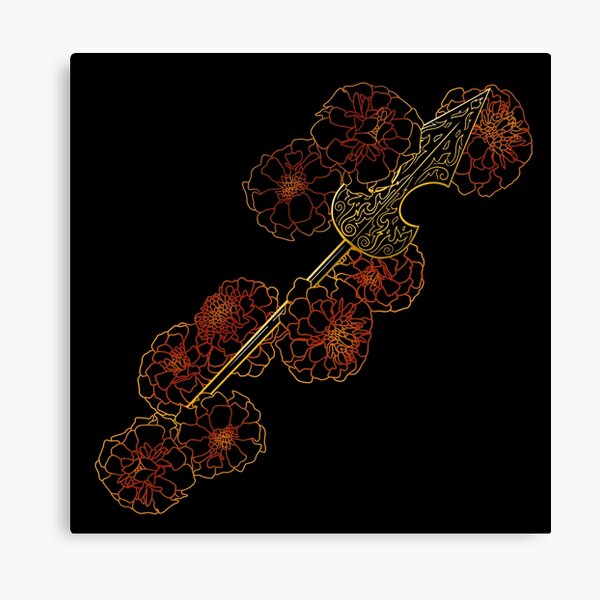 Azula - Hair Pin and Marigolds Canvas Print