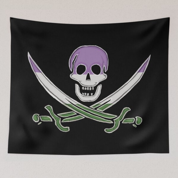 Item preview, Genderqueer Pirate Pride (darkMode) designed and sold by SmartDirty.