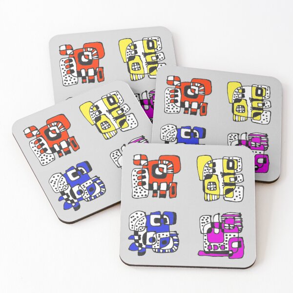 Item preview, Four Characters 01-04 Red Yellow Purple Blue designed and sold by SCAartwork.