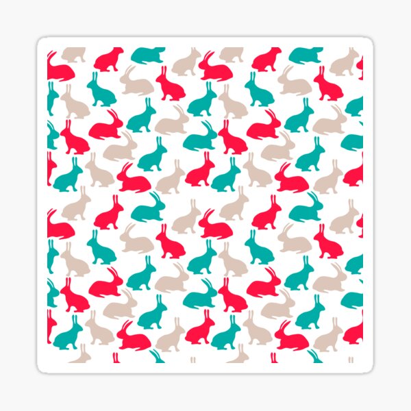 Spring easter rabbits Sticker