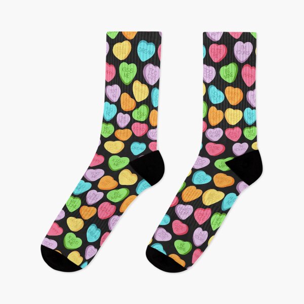 Item preview, Rainbow Candy Hearts - Black designed and sold by bfrench87.