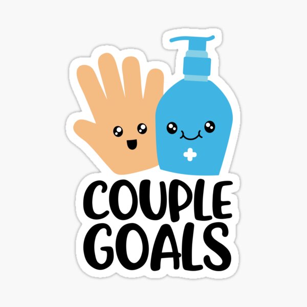 Item preview, COUPLE GOALS 2021 HAND SANITISER AND GLOVES (VALENTINES DAY) designed and sold by happylilbean.