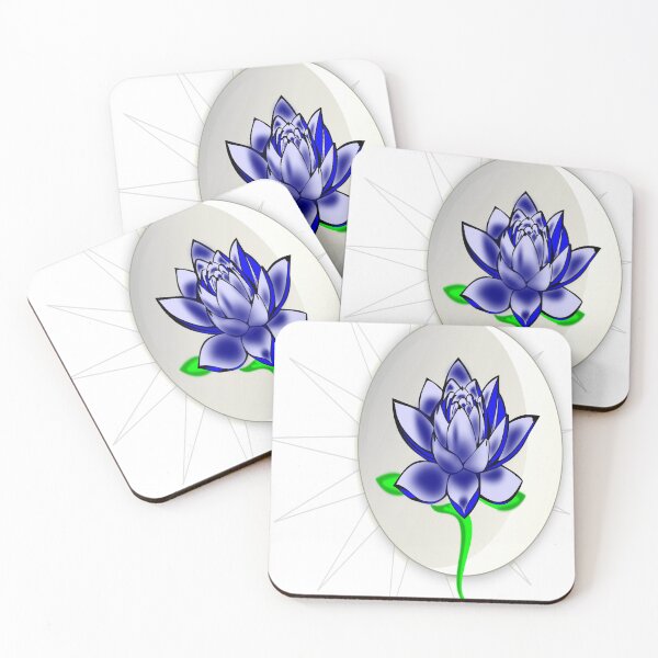 Item preview, Custom blue lotus with sun and moon designed and sold by Loveinnerself.
