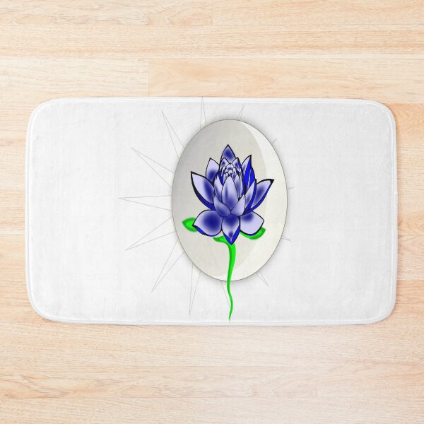 Item preview, Custom blue lotus with sun and moon designed and sold by Loveinnerself.