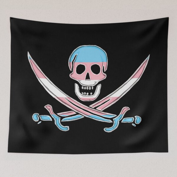 Item preview, Trans Pirate Pride (darkMode) designed and sold by SmartDirty.