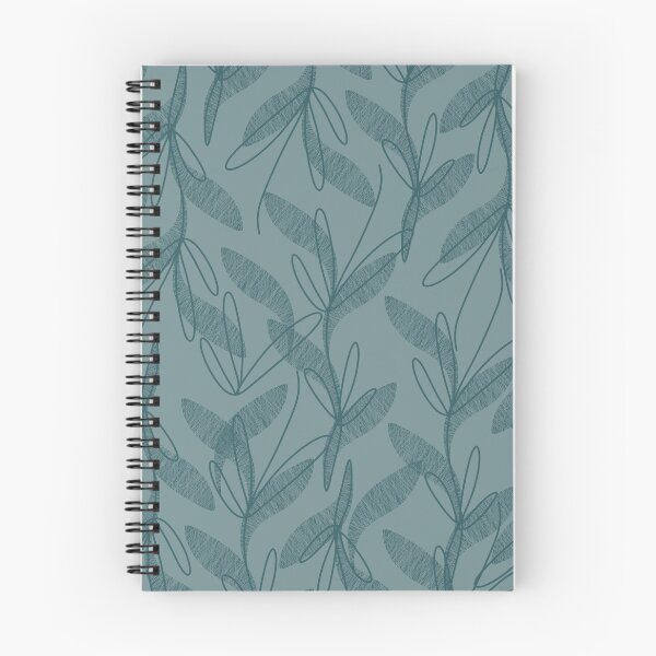 Item preview, Retro Botanical Pattern in Steel Blue Tones designed and sold by kierkegaard.