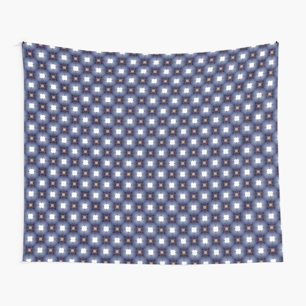 Repeat pattern - blue, white & yellow Tapestry