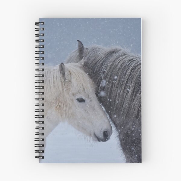 Item preview, Icelandic horses in the snow designed and sold by elisainiceland.
