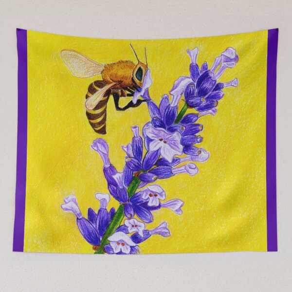 Item preview, Bee Flower designed and sold by fraktonart.